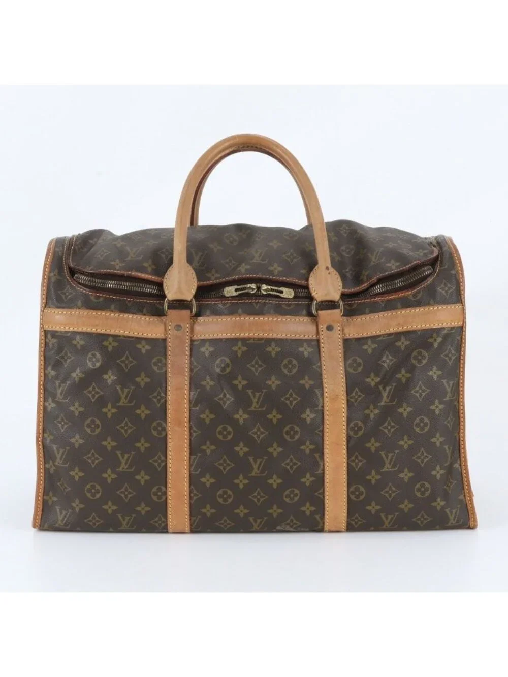 Louis Vuitton Monogram Sac Chasseur 55 Leather Boston Bag Tote Travel